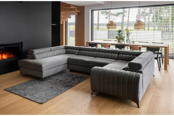 Hörnbäddsoffa m. Schäslong Satender - Grå - Möbler - Soffa - Bäddsoffa - Hörnbäddsoffa