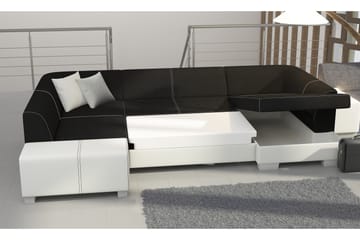 Hörnbäddsoffa Mignon - Grå|Svart - Möbler - Soffa - Bäddsoffa - Hörnbäddsoffa