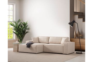 Hörnbäddsoffa Munehiro - Ecru - Möbler - Soffa - Bäddsoffa - Hörnbäddsoffa