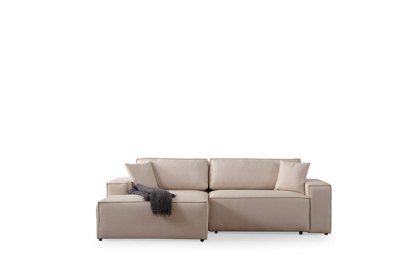 Hörnbäddsoffa Munehiro - Ecru - Möbler - Soffa - Bäddsoffa - Hörnbäddsoffa