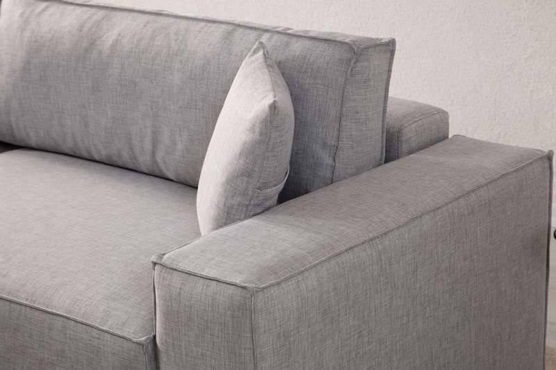 Hörnbäddsoffa Munehiro - Ljusgrå - Möbler - Soffa - Bäddsoffa - Hörnbäddsoffa