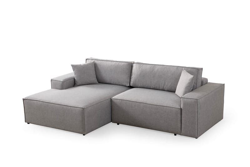 Hörnbäddsoffa Munehiro - Ljusgrå - Möbler - Soffa - Bäddsoffa - Hörnbäddsoffa