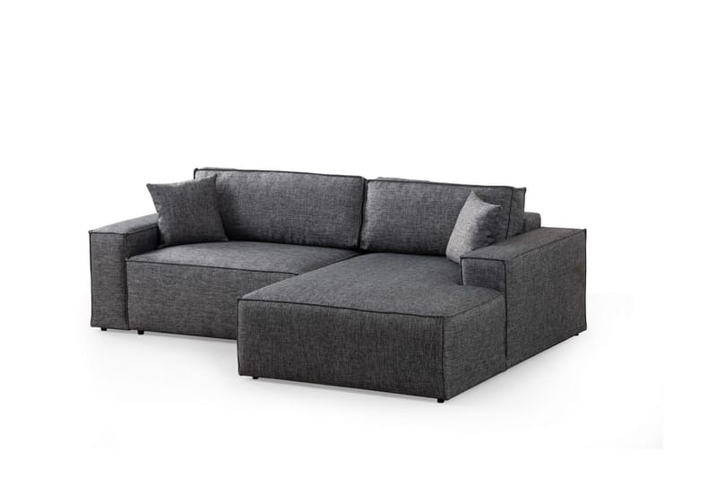 Hörnbäddsoffa Munehiro - Mörkgrå - Möbler - Soffa - Bäddsoffa - Hörnbäddsoffa