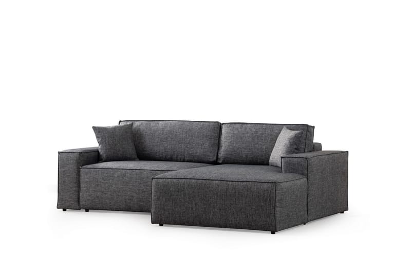 Hörnbäddsoffa Munehiro - Mörkgrå - Möbler - Soffa - Bäddsoffa - Hörnbäddsoffa