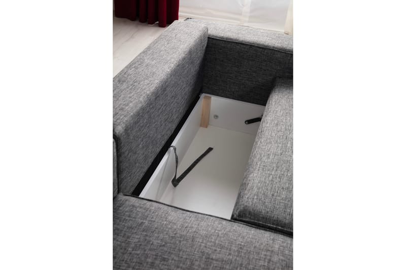 Hörnbäddsoffa Munehiro - Mörkgrå - Möbler - Soffa - Bäddsoffa - Hörnbäddsoffa
