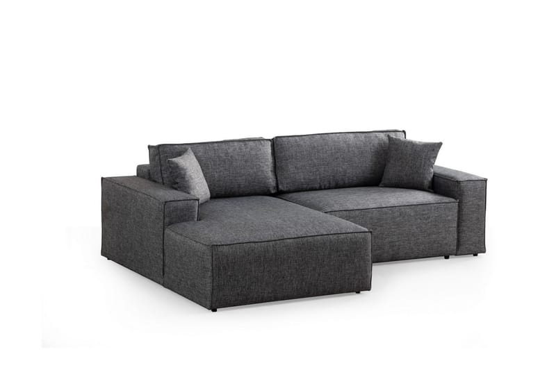 Hörnbäddsoffa Munehiro - Mörkgrå - Möbler - Soffa - Bäddsoffa - Hörnbäddsoffa