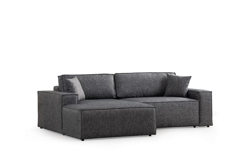 Hörnbäddsoffa Munehiro - Mörkgrå - Möbler - Soffa - Bäddsoffa - Hörnbäddsoffa