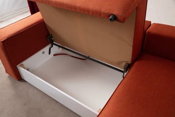 Hörnbäddsoffa Munehiro - Orange - Möbler - Soffa - Bäddsoffa - Hörnbäddsoffa