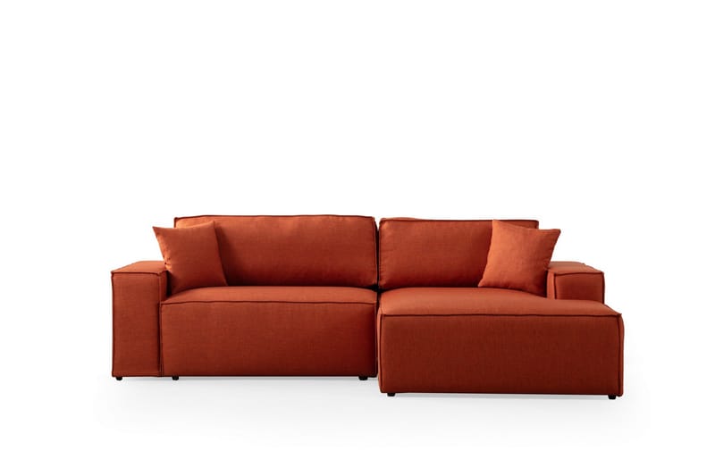 Hörnbäddsoffa Munehiro - Orange - Möbler - Soffa - Bäddsoffa - Hörnbäddsoffa