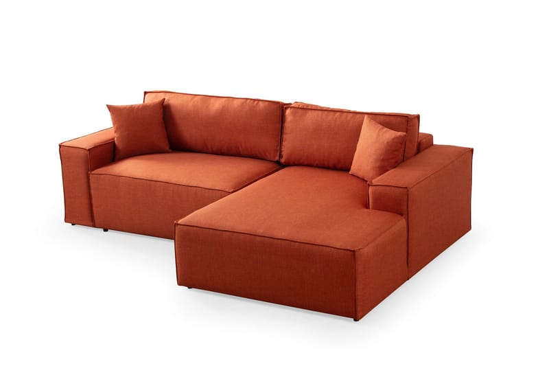 Hörnbäddsoffa Munehiro - Orange - Möbler - Soffa - Bäddsoffa - Hörnbäddsoffa