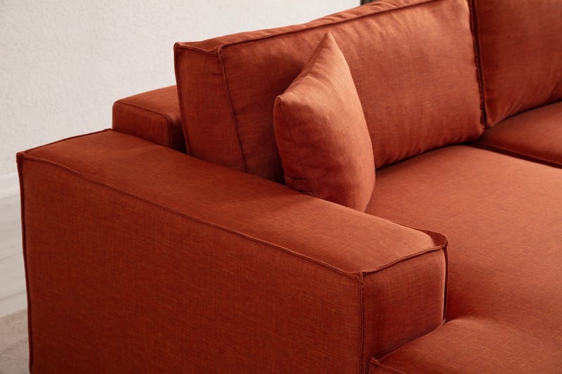 Hörnbäddsoffa Munehiro - Orange - Möbler - Soffa - Bäddsoffa - Hörnbäddsoffa