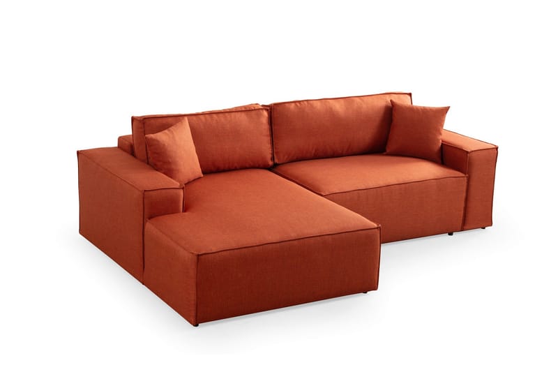 Hörnbäddsoffa Munehiro - Orange - Möbler - Soffa - Bäddsoffa - Hörnbäddsoffa