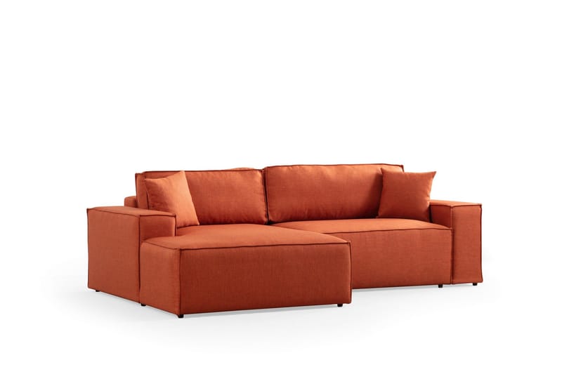 Hörnbäddsoffa Munehiro - Orange - Möbler - Soffa - Bäddsoffa - Hörnbäddsoffa