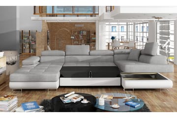 Hörnbäddsoffa Sagardelos - Grå - Möbler - Soffa - Bäddsoffa - Hörnbäddsoffa