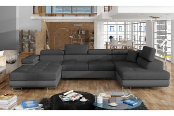 Hörnbäddsoffa Sagardelos - Grå - Möbler - Soffa - Bäddsoffa - Hörnbäddsoffa