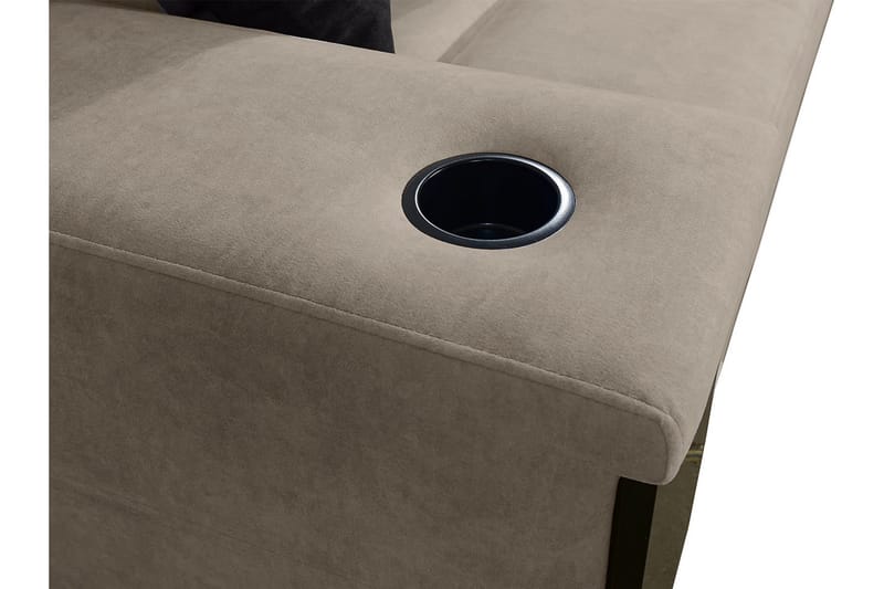 Hörnbäddsoffa Tamami 4-sits 210x127 - Beige - Möbler - Soffa - Bäddsoffa - Hörnbäddsoffa