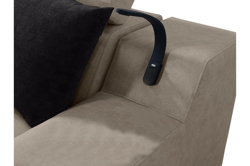 Hörnbäddsoffa Tamami 4-sits 210x127 - Svart - Hörnbäddsoffa