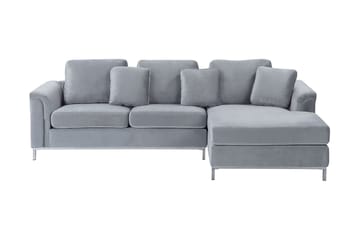 Hörnsoffa 4-sits V med sovfunktion grå OSLO - Grå - Möbler - Soffa - Bäddsoffa - Hörnbäddsoffa