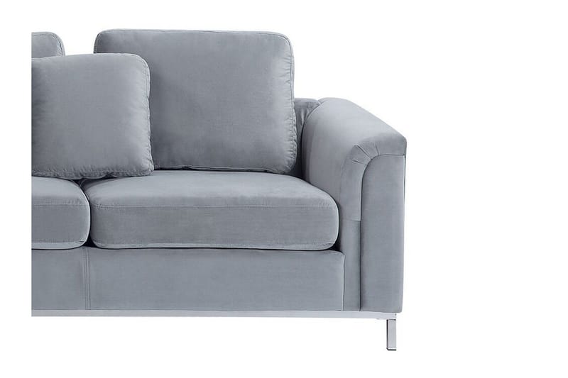 Hörnsoffa 4-sits V med sovfunktion grå OSLO - Grå - Möbler - Soffa - Bäddsoffa - Hörnbäddsoffa