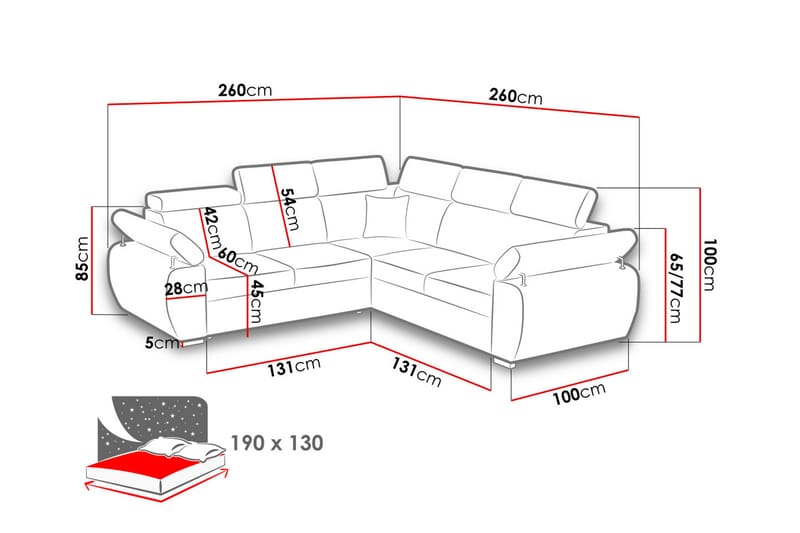 Hörnsoffa Boston - Brun - Möbler - Soffa - Bäddsoffa - Hörnbäddsoffa