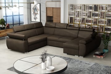 Hörnsoffa Letafors Höger - Brun/Grå - Möbler - Soffa - Bäddsoffa - Hörnbäddsoffa