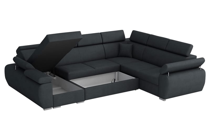 Hörnsoffa Letafors Höger - Mörkgrå - Möbler - Soffa - Bäddsoffa - Hörnbäddsoffa