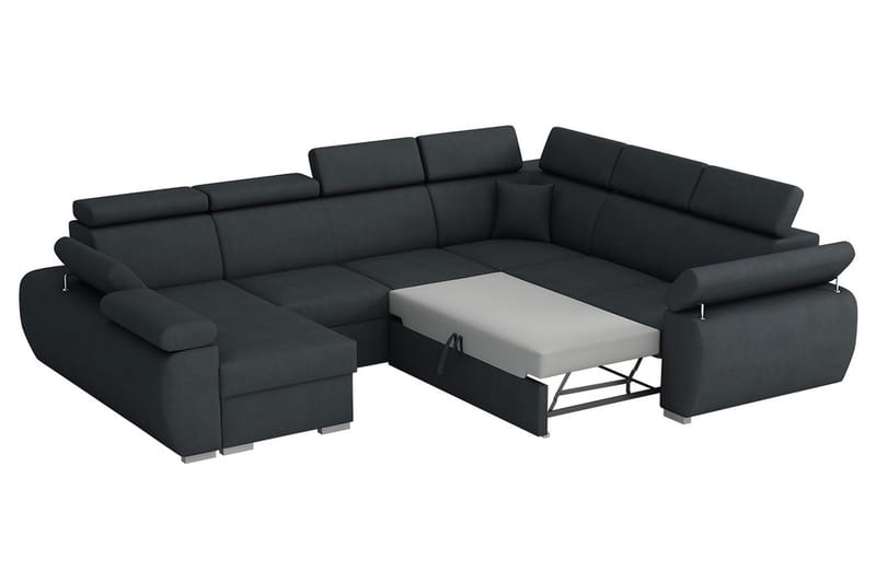 Hörnsoffa Letafors Vänster - Mörkgrå - Möbler - Soffa - Bäddsoffa - Hörnbäddsoffa