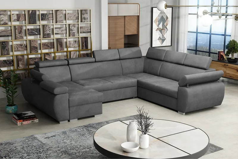 Halliday Hörnsoffa Vänster - Mörkgrå - Möbler - Soffa - Bäddsoffa - Hörnbäddsoffa