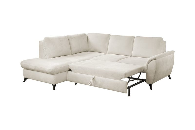 Hereford 3-sits Höger Hörnbäddsoffa 126x185 cm med Förvaring i Tyg - Grå - Möbler - Soffa - Bäddsoffa - Bäddsoffa längsbäddad