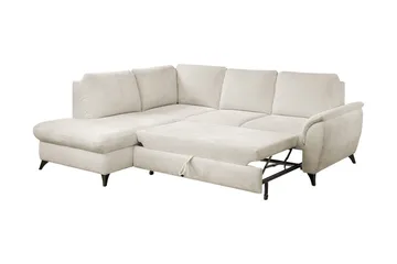 Hereford 3-sits Höger Hörnbäddsoffa 126x185 cm med Förvaring i Tyg - Gul - Möbler - Soffa - Bäddsoffa - Bäddsoffa längsbäddad