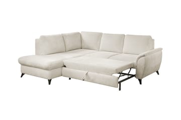 Hereford 3-sits Höger Hörnbäddsoffa med Förvaring i Tyg - Grå - Möbler - Soffa - Bäddsoffa - Bäddsoffa längsbäddad