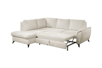 Hereford 3-sits Höger Hörnbäddsoffa med Förvaring i Tyg - Taupe - Möbler - Soffa - Bäddsoffa - Bäddsoffa längsbäddad