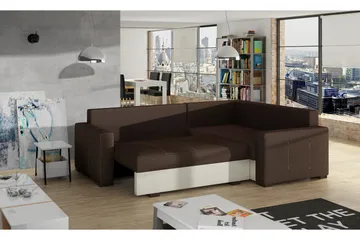 Irfan Hörnbäddsoffa med Divan - Grå/Svart - Möbler - Soffa - Bäddsoffa - Hörnbäddsoffa