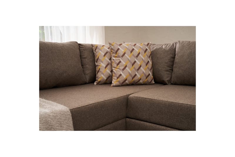 Hörnbäddsoffa Iroulport Arzilla Höger Brun - Brun - Möbler - Soffa - Bäddsoffa - Hörnbäddsoffa