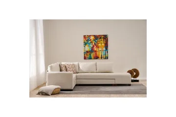 Hörnbäddsoffa Iroulport Arzilla Höger Grädde - Grädde - Möbler - Soffa - Bäddsoffa - Hörnbäddsoffa