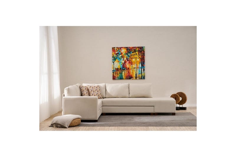 Hörnbäddsoffa Iroulport Arzilla Höger Grädde - Grädde - Möbler - Soffa - Bäddsoffa - Hörnbäddsoffa