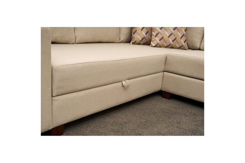 Hörnbäddsoffa Iroulport Arzilla Höger Grädde - Grädde - Möbler - Soffa - Bäddsoffa - Hörnbäddsoffa