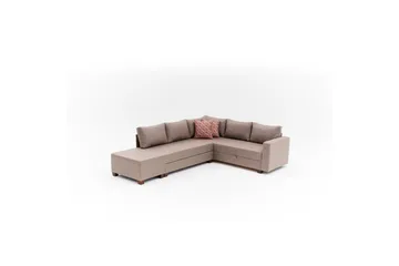 Hörnbäddsoffa Iroulport Arzilla Vänster Brun - Brun - Möbler - Soffa - Bäddsoffa - Hörnbäddsoffa