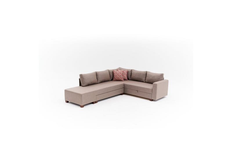 Hörnbäddsoffa Iroulport Arzilla Vänster Brun - Brun - Möbler - Soffa - Bäddsoffa - Hörnbäddsoffa