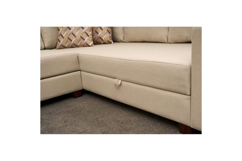 Hörnbäddsoffa Iroulport Arzilla Vänster Grädde - Grädde - Möbler - Soffa - Bäddsoffa - Hörnbäddsoffa