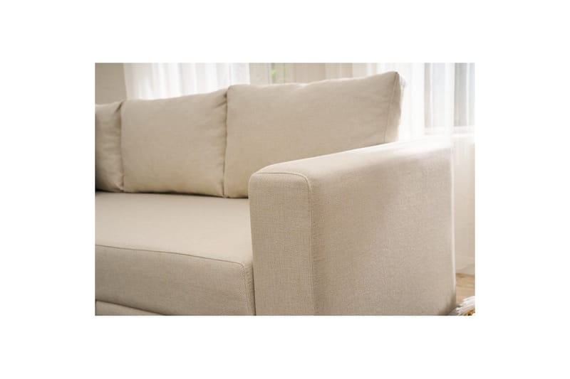 Hörnbäddsoffa Iroulport Arzilla Vänster Grädde - Grädde - Möbler - Soffa - Bäddsoffa - Hörnbäddsoffa