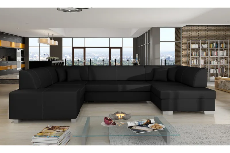 Jamaal Hörnbäddsoffa, Svart