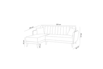 Jenick Hörnbäddsoffa - Beige - Möbler - Soffa - Bäddsoffa - Hörnbäddsoffa