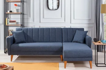 Jenick Hörnbäddsoffa - Mörkblå - Möbler - Soffa - Bäddsoffa - Hörnbäddsoffa