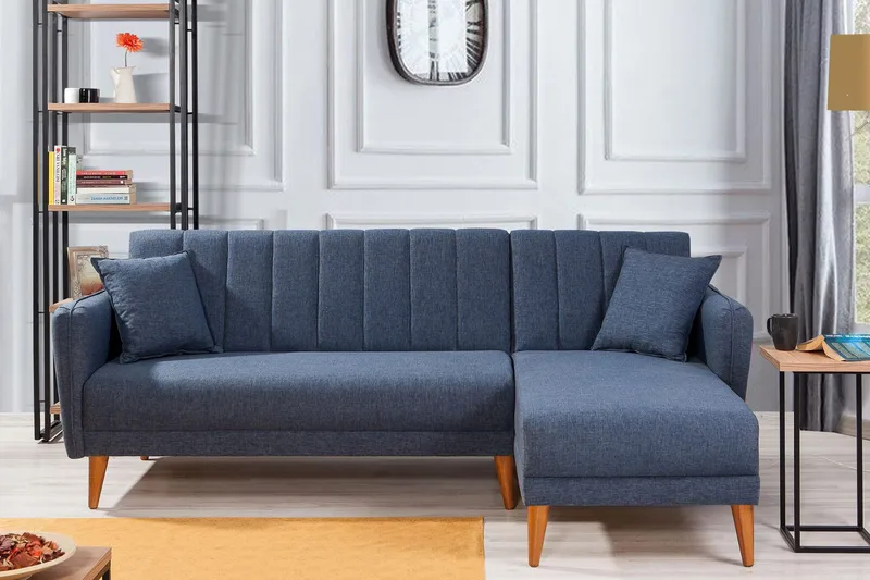 Jenick Hörnbäddsoffa - Mörkblå - Möbler - Soffa - Bäddsoffa - Hörnbäddsoffa