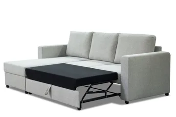 Julia Bäddsoffa 3-sits med Divan Vänster - Beige - Möbler - Soffa - Bäddsoffa - Hörnbäddsoffa