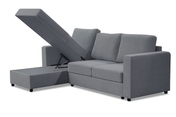 Julia Bäddsoffa 3-sits med Divan Vänster - Ljusgrå - Möbler - Soffa - Bäddsoffa - Hörnbäddsoffa