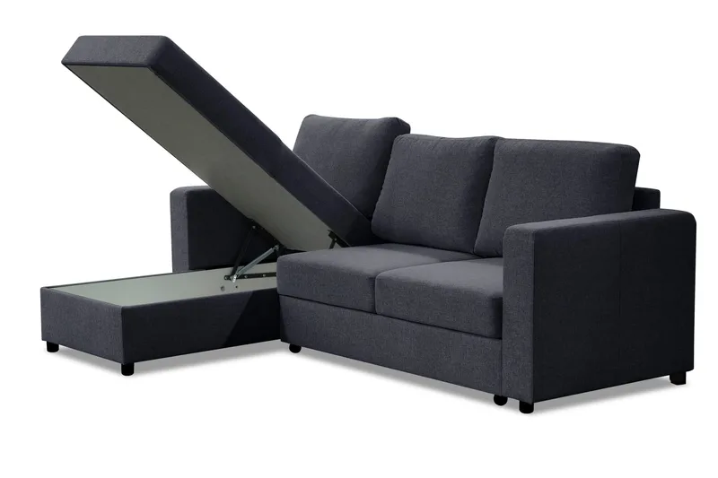 Julia Bäddsoffa 3-sits med Divan Vänster - Mellangrå - Möbler - Soffa - Bäddsoffa - Hörnbäddsoffa