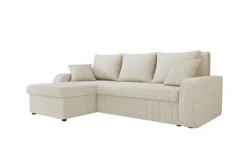 Kintore 3-sits Hörnbäddsoffa Beige/Light beige - Möbler - Soffa - Bäddsoffa - Bäddsoffa divan