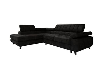 Kintore 3-sits Hörnbäddsoffa Black - Möbler - Soffa - Bäddsoffa - Hörnbäddsoffa